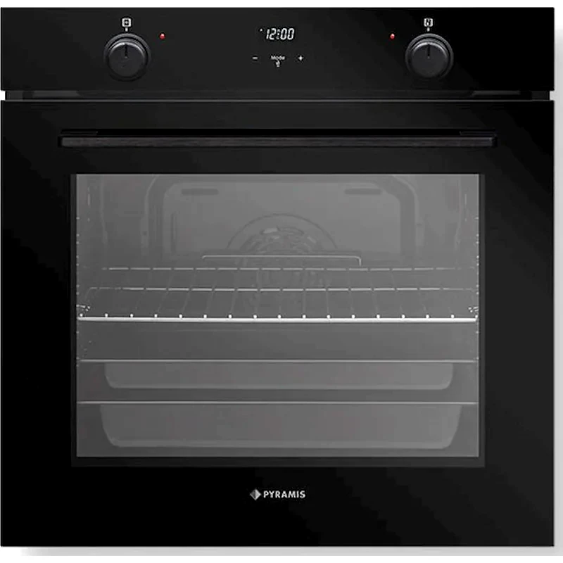 PYRAMIS PYRAMIS PO78052009PBL 78 Lt Μαύρο Εντοιχιζόμενος Φούρνος Άνω Πάγκου