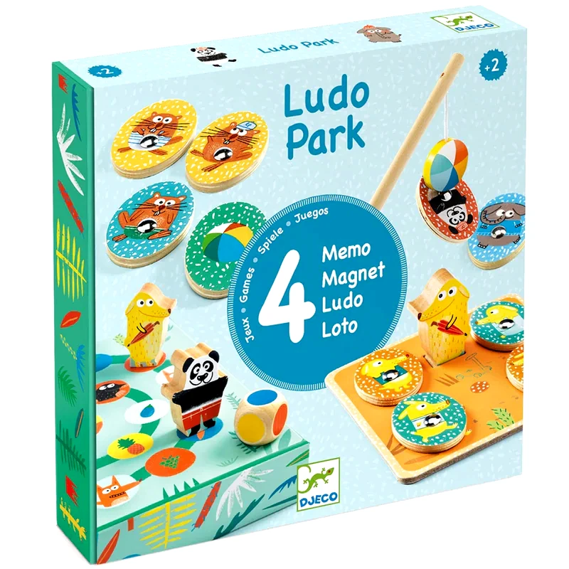 DJECO Σετ 4 Επιτραπέζια Γκρινιάρης - Ψάρεμα - Λότο - Μέμο Επιτραπέζιο (Djeco)
