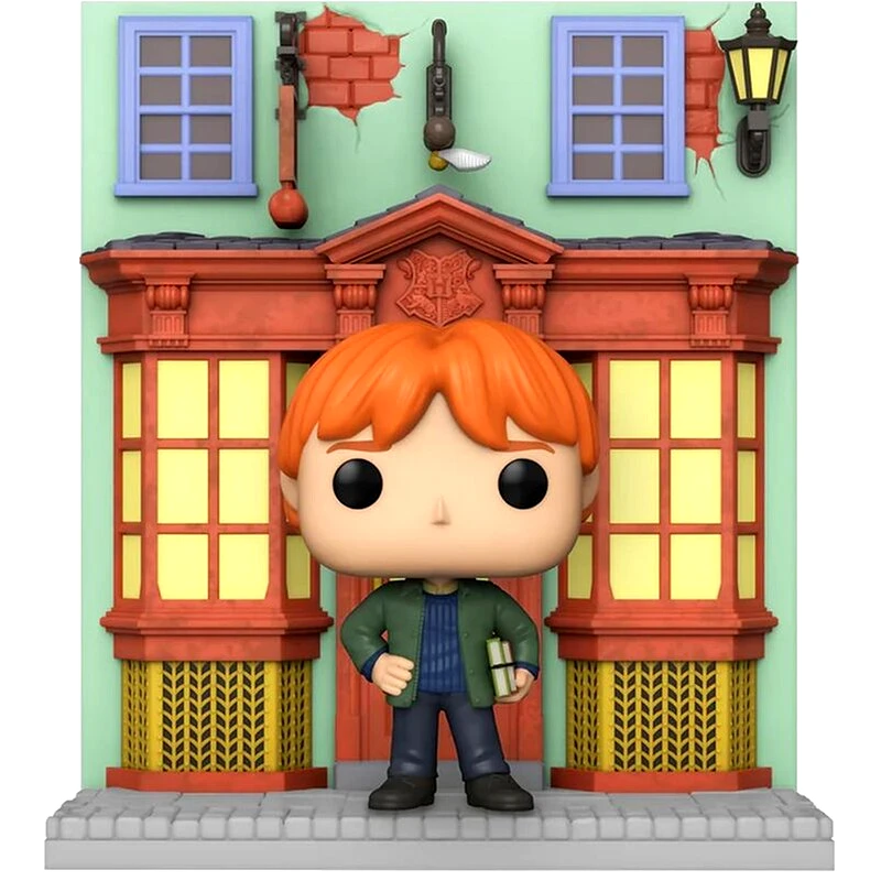 FUNKO Funko Pop! Deluxe - Harry Potter Diagon Alley Assemble - Ron Weasley with Quality Quidditch Supplies #142