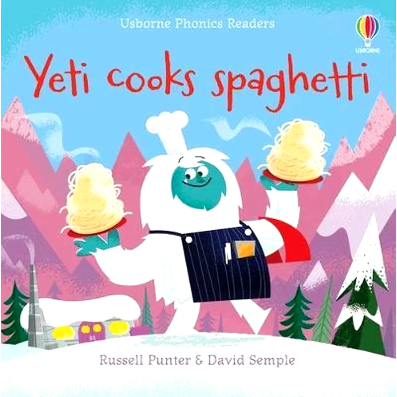Yeti cooks spaghetti