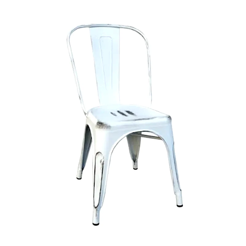 WOODWELL Καρεκλα Μεταλλικη Αντικε Λευκη Πλάτος:45cm X Βάθος:51cm X Ύψος:85cm