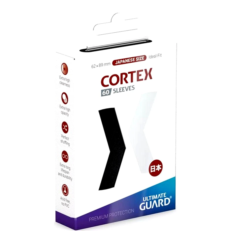 ULTIMATE GUARD Ultimate Guard Cortex Card Sleeves Japanese Small Size - Black (60 Sleeves)