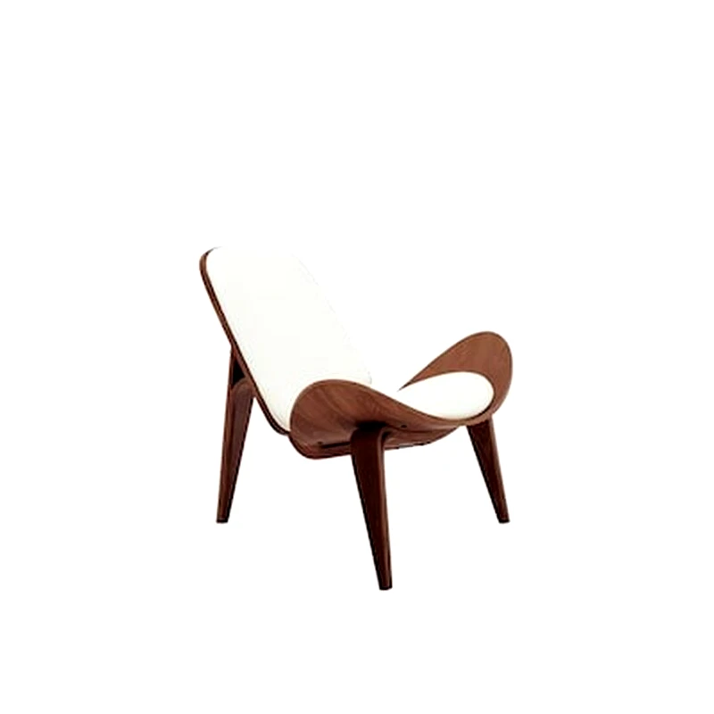 WOODWELL Taylor Πολυθρόνα Καρυδί Pu Άσπρο C54252