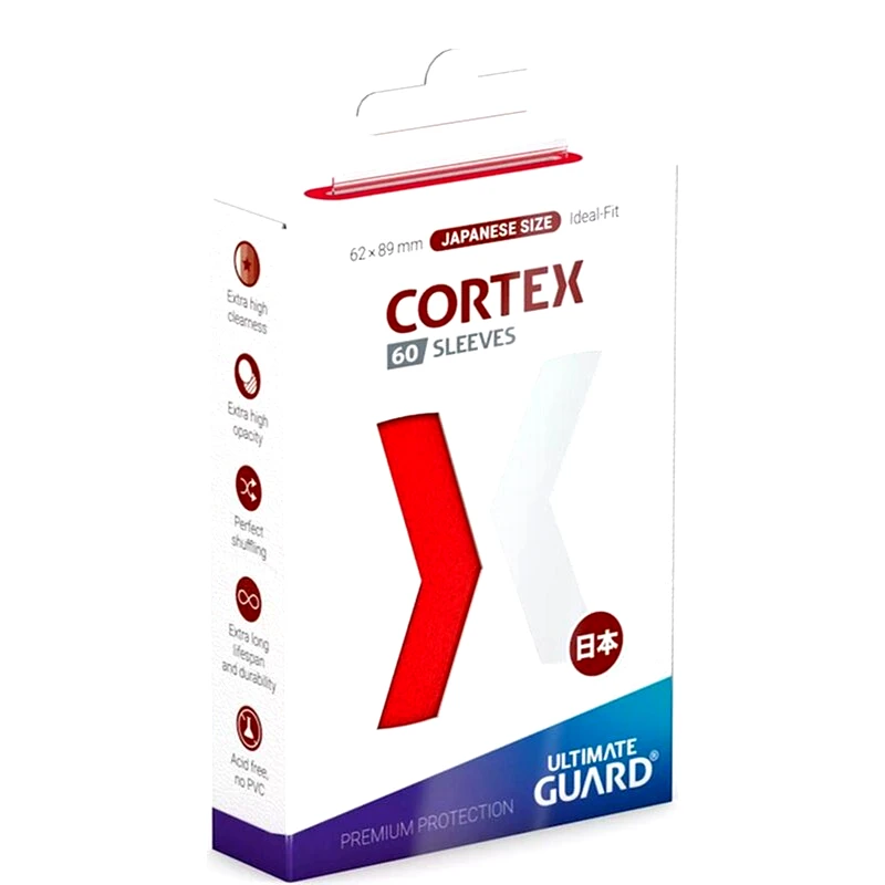 ULTIMATE GUARD Ultimate Guard Cortex Card Sleeves Japanese Small Size - Red (60 Sleeves)