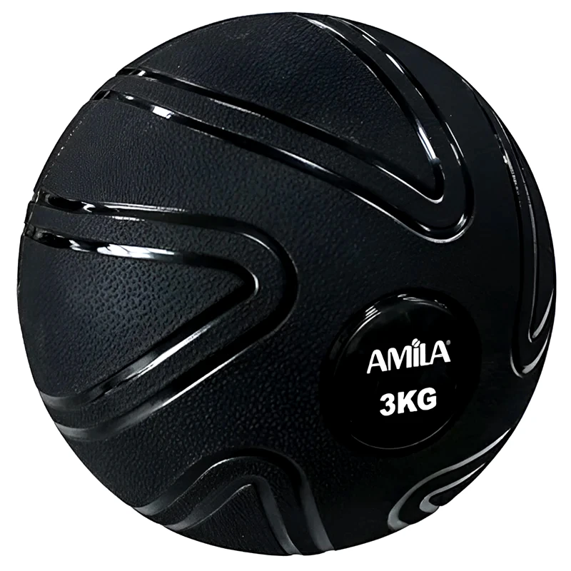 AMILA Μπάλα Medicine Amila Slam Ball 90803 PVC 3kg - Μαύρο