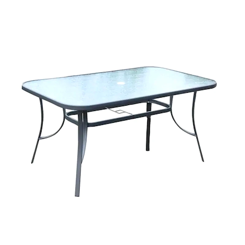 WOODWELL Τραπεζαρία Εξωτερικού Χώρου Woodwell από Μέταλλο/Γυαλί 150x90x71cm - Ανθρακί