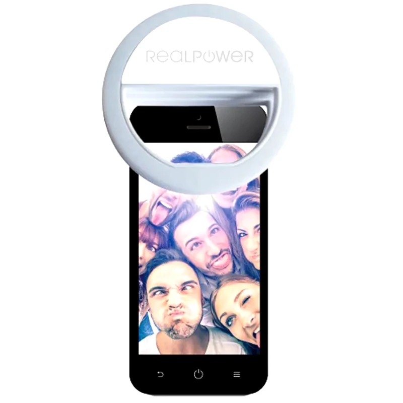 REALPOWER Ring Light Realpower Eva Self - Λευκό