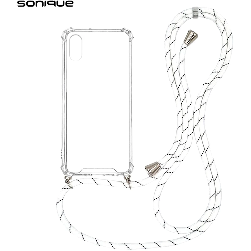 SONIQUE Θήκη Apple iPhone XR - Sonique με Κορδόνι Armor Clear - Λευκό