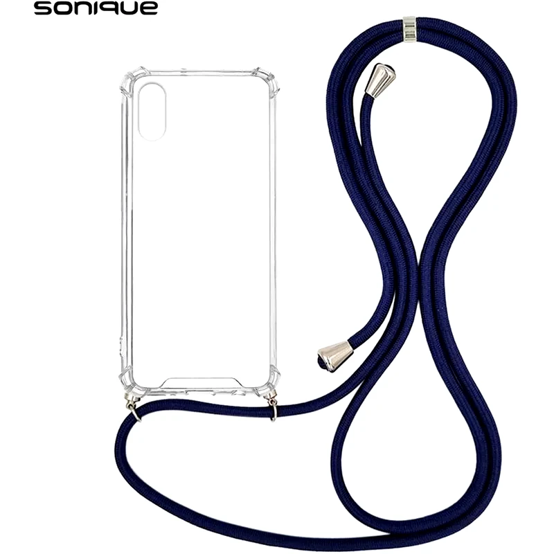 SONIQUE Θήκη Apple iPhone XR - Sonique με Κορδόνι Armor Clear - Μπλε