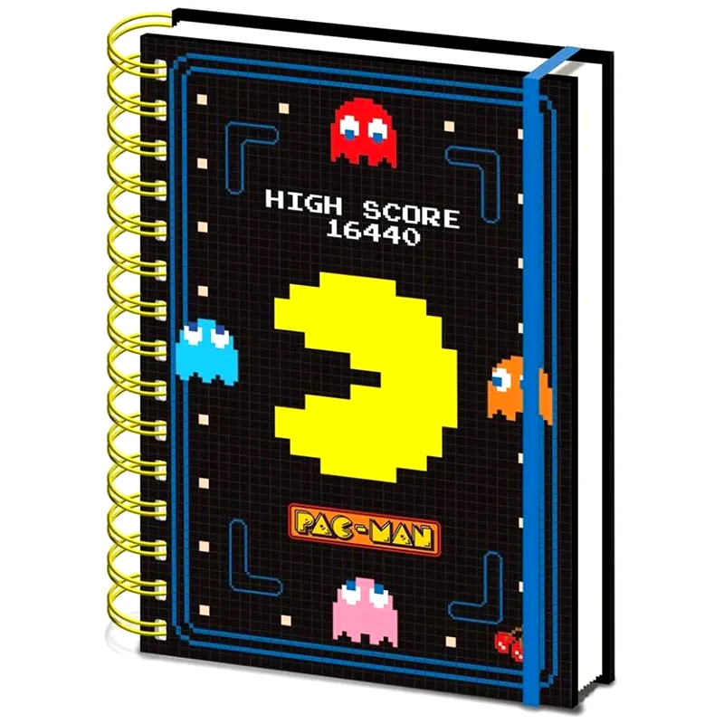 PYRAMID Σημειωματάριο Pyramid Α5 Ριγέ Σπιράλ Pac-Man High Score Wiro