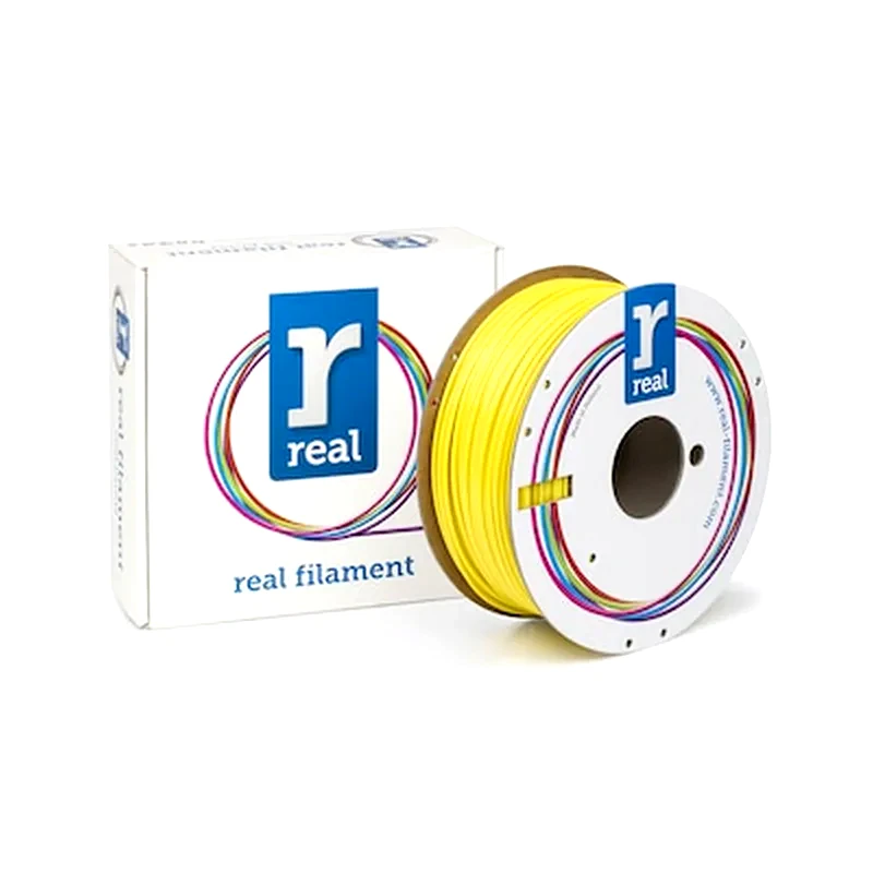 REAL FILAMENTS Real Petg 3d Printer Filament - Yellow - Spool Of 1kg - 2.85mm (refpetgsyellow1000mm3)
