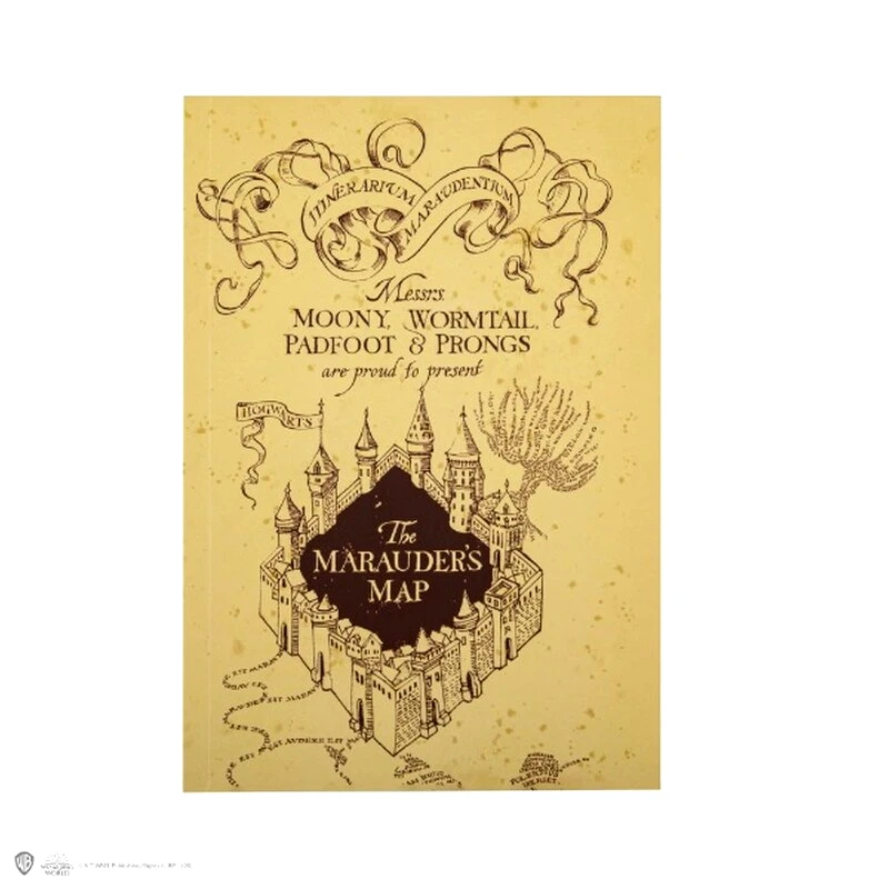 CINEREPLICAS Σημειωματάριο Cinereplicas Α5 Ριγέ Marauders Map - Harry Potter