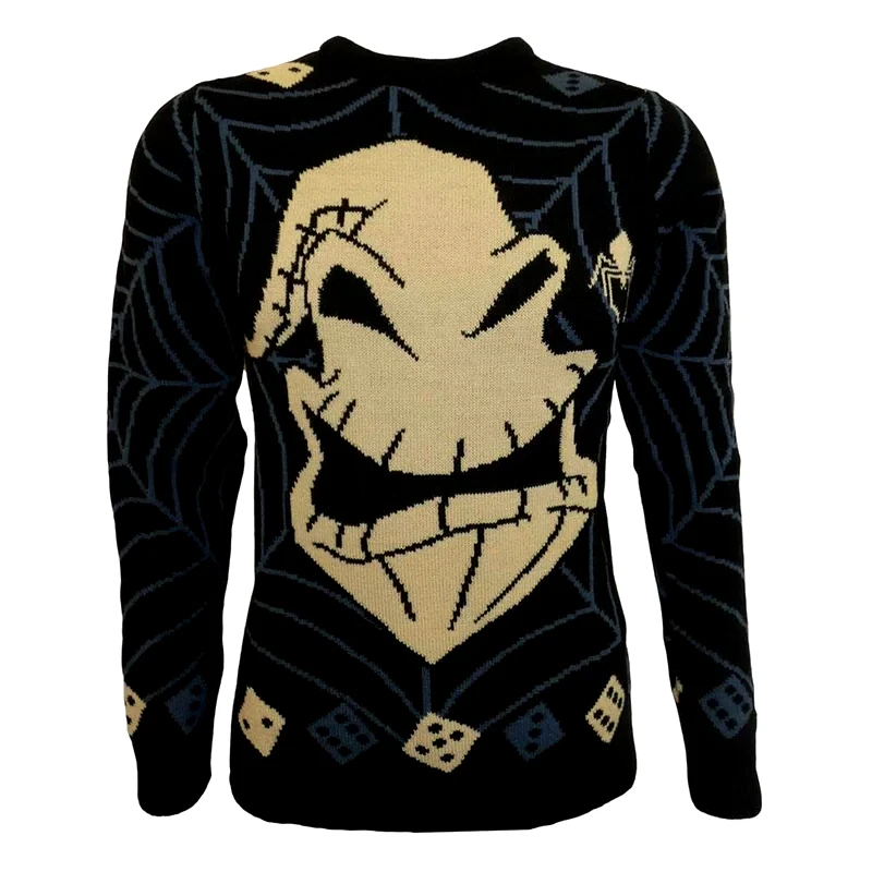 HEROES INC. Χριστουγεννιάτικο Πουλόβερ Heroes Inc. Nightmare Before Christmas Jumper Ooogie Boogie - Μαύρο/Καφέ