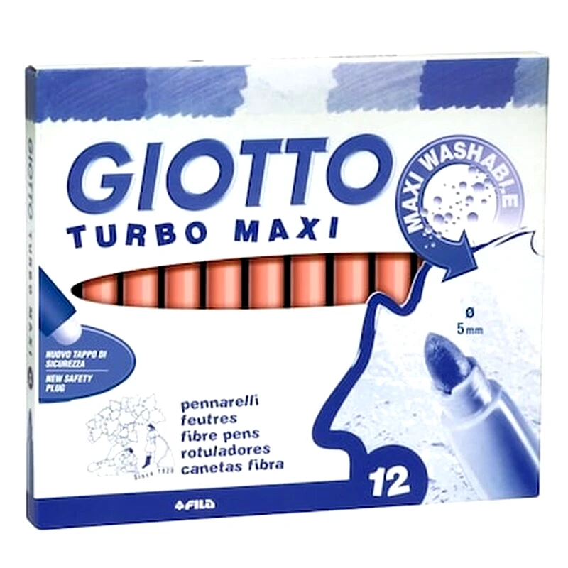 GIOTTO Giotto Μαρκαδοροι Turbo Maxi Ροζ 12τμχ.