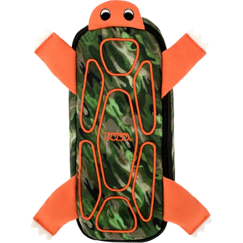POLO Κασετίνα Οβάλ Polo Pencil Case Animal Χελώνα Μονή Πράσινο