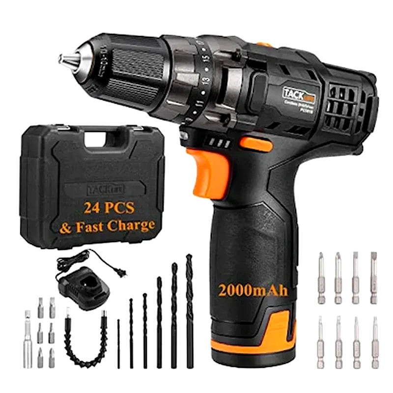 TACKLIFE Tacklife Pcd01b Ασύρματο Τρυπάνι Με Αξεσουάρ