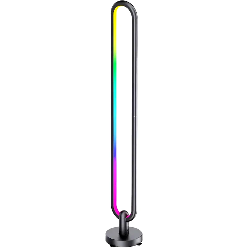 HOME LIGHT Φωτιστικό Δαπέδου Home Light FW09 με Τηλεχειριστήριο - Μαύρο