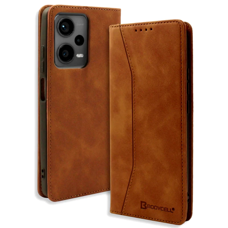 Θήκη Πορτοφόλι Xiaomi Poco X5 - Bodycell - Καφέ φωτογραφία