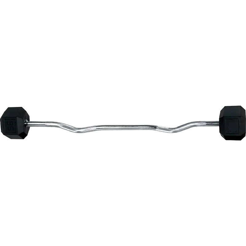 AMILA Στραβόμπαρα Τύπου W Σταθερού Βάρους 35kg Amila 84796 από Ατσάλι με Εξάγωνους Δίσκους από Λάστιχο