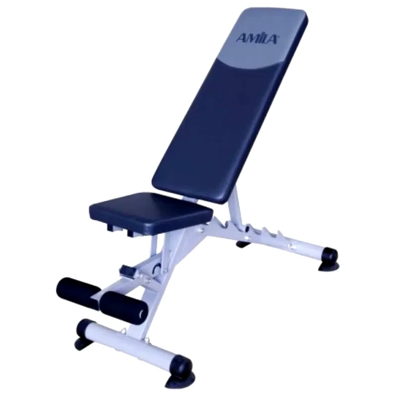 Ρυθμιζόμενος Πάγκος Γυμναστικής Amila Sit Up Bench 43940 99.5x36x120cm - Μπλε