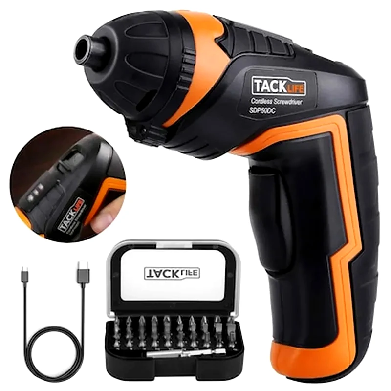 TACKLIFE Ηλεκτρικό Κατσαβίδι Επαναφορτιζόμενο Tacklife SDP50DC