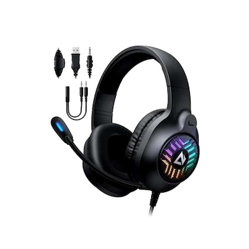 AUKEY Aukey GH-X1 Gaming Ενσύρματα Ακουστικά 3.5mm με RGB Φωτισμό - Μαύρα