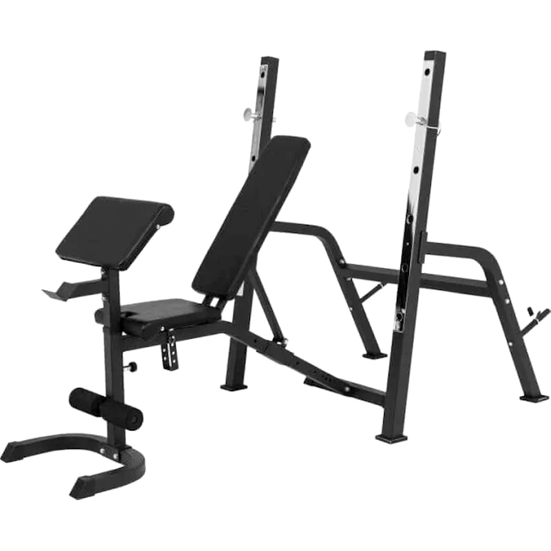 GORILLASPORTS Πολλαπλών Χρήσεων Πάγκος Γυμναστικής GorillaSports G132 150x50x55cm - Μαύρο