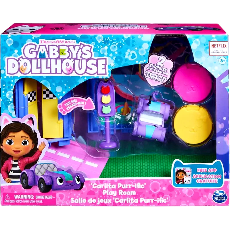 SPIN MASTER Φιγούρα Δράσης Spin Master Gabbys Dollhouse: carlita Purr-ific Play Room Deluxe Room Set