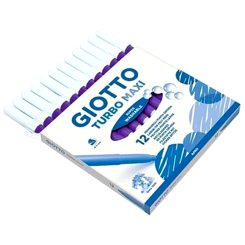 GIOTTO Μαρκαδόροι Giotto Turbo Maxi Χοντροί Βιολετί 12 Τεμάχια