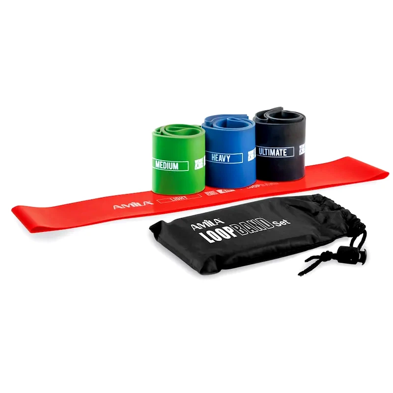 AMILA Σετ Λάστιχα Γυμναστικής Amila Small Loop 4τμχ - Πολύχρωμο