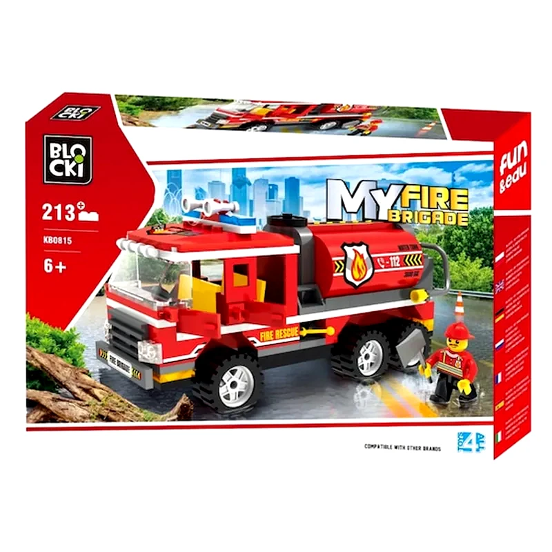 BLOCKI Blocki Myfirebrigade Water Tanker 213 Τεμάχια Kb0815