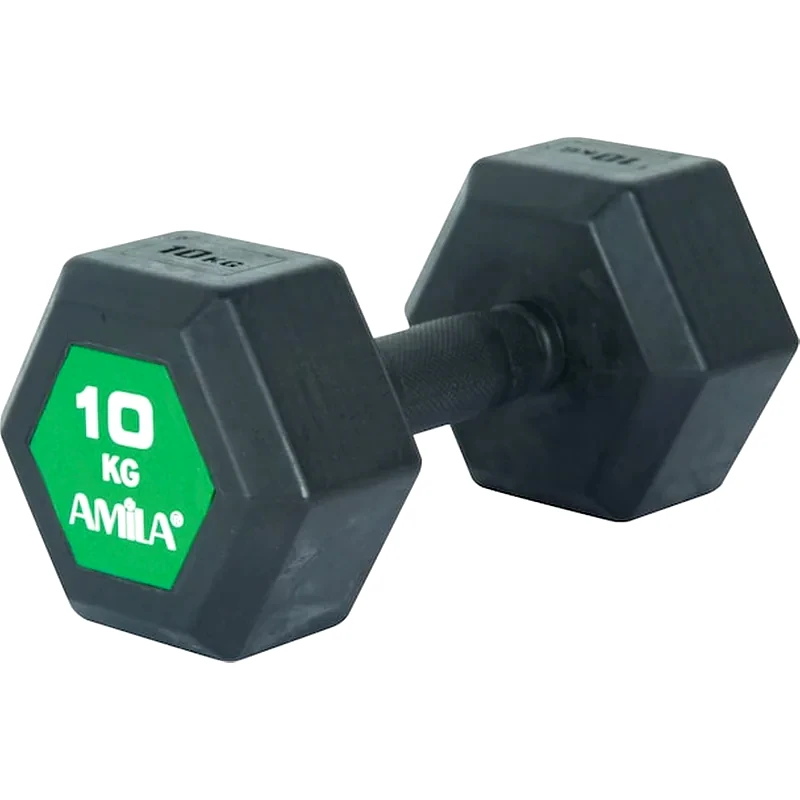 AMILA Βαράκι Εξάγωνο 10kg Amila Original Rubber H 90591 από Ατσάλι Q235 - Μαύρο
