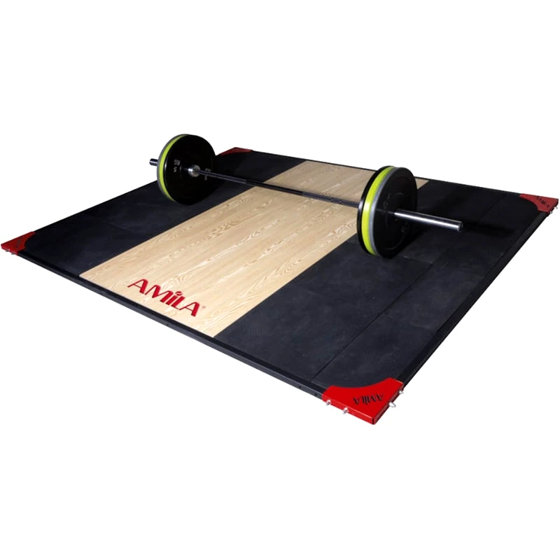 AMILA Δάπεδο Γυμναστικής Amila 44489 Άρσης Βαρών 250x200x3cm - Μαύρο/Μπεζ