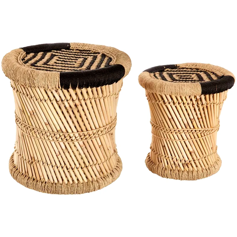 SPITISHOP Τραπεζάκια Βοηθητικά από Μπαμπού A-s Corde 156861b Σετ 2 Τμχ - Καφέ