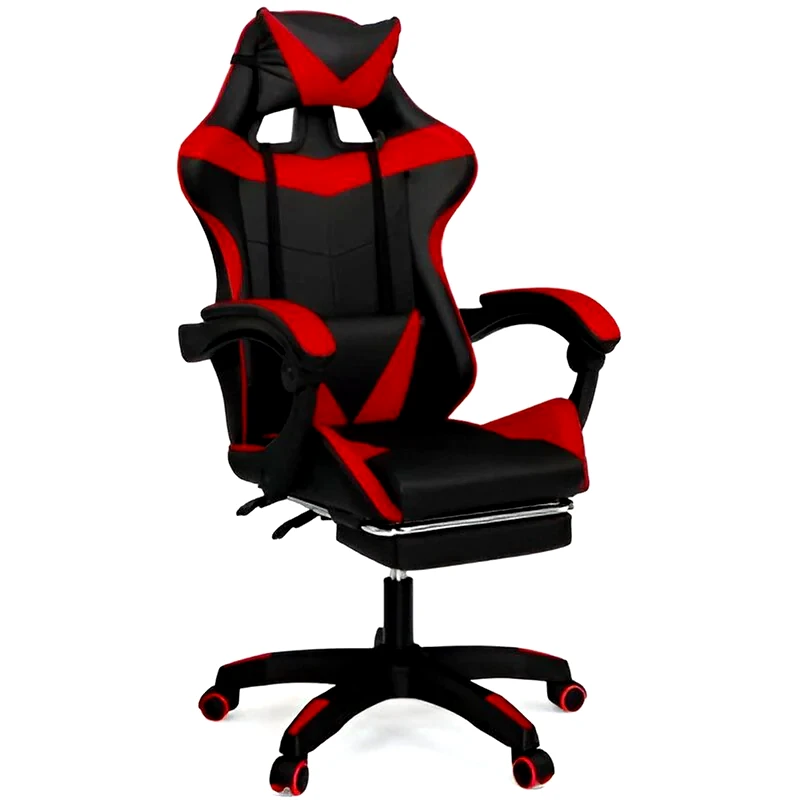 IDOMYA Καρέκλα Gaming Idomya 30078800 από Δερματίνη με Υποπόδιο - Μαύρη/Κόκκινη
