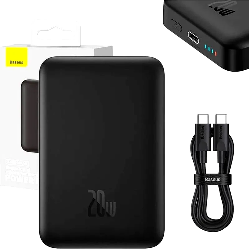 BASEUS Powerbank Baseus Magnetic Mini με Magsafe 10000mAh - Μαύρο