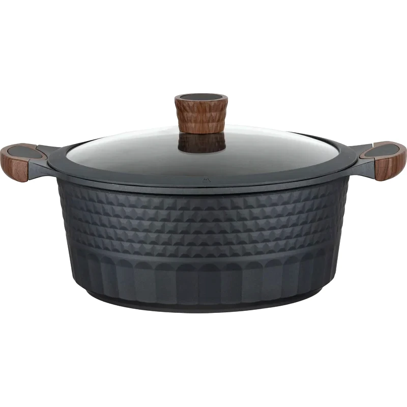 RESTO Κατσαρόλα Βαθιά RESTO Capella-93505 από Χυτό Αλουμίνιο 28 cm 6.6 L Μαύρο