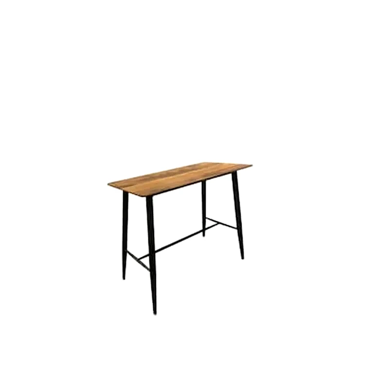 WOODWELL Τραπέζι Bar Woodwell Lavida C55895 από Μέταλλο Antique Oak 120x60x106 cm - Μαύρο/Καφέ