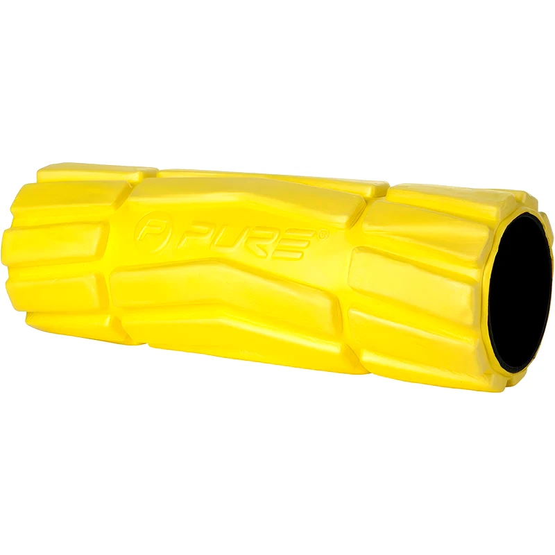PURE2IMPROVE Foam Roller Μασάζ Pure2Improve από EVA 36x14 cm - Κίτρινο