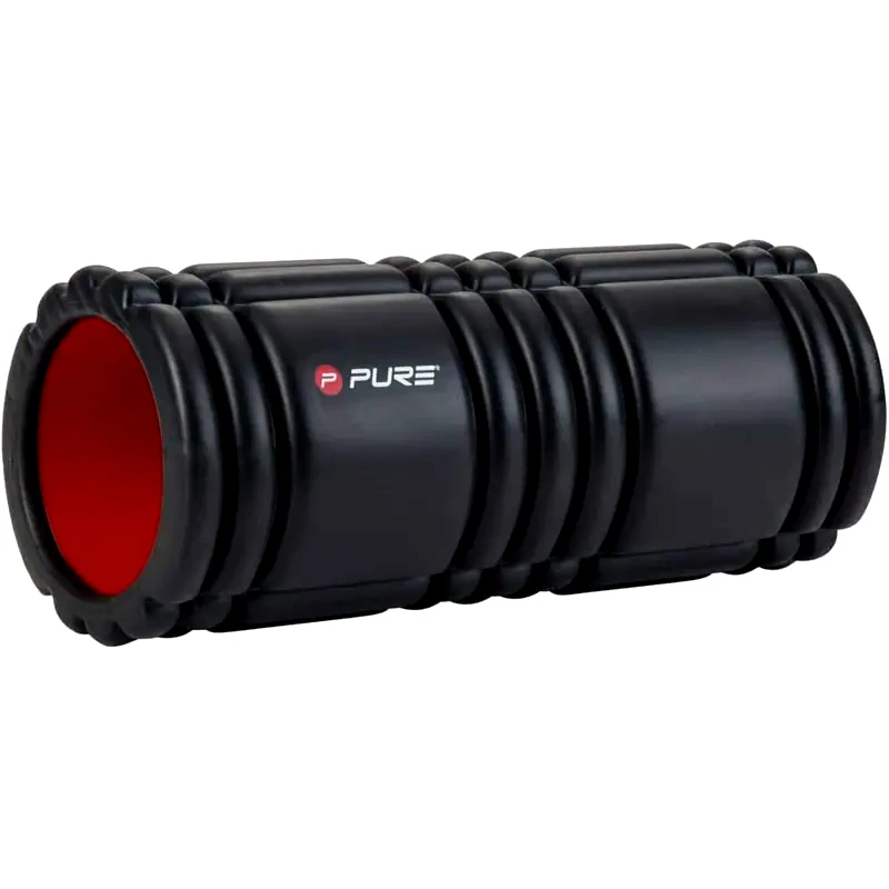 PURE2IMPROVE Foam Roller Μασάζ Pure2Improve από Αφρώδες Υλικό 33x14 cm - Μαύρο