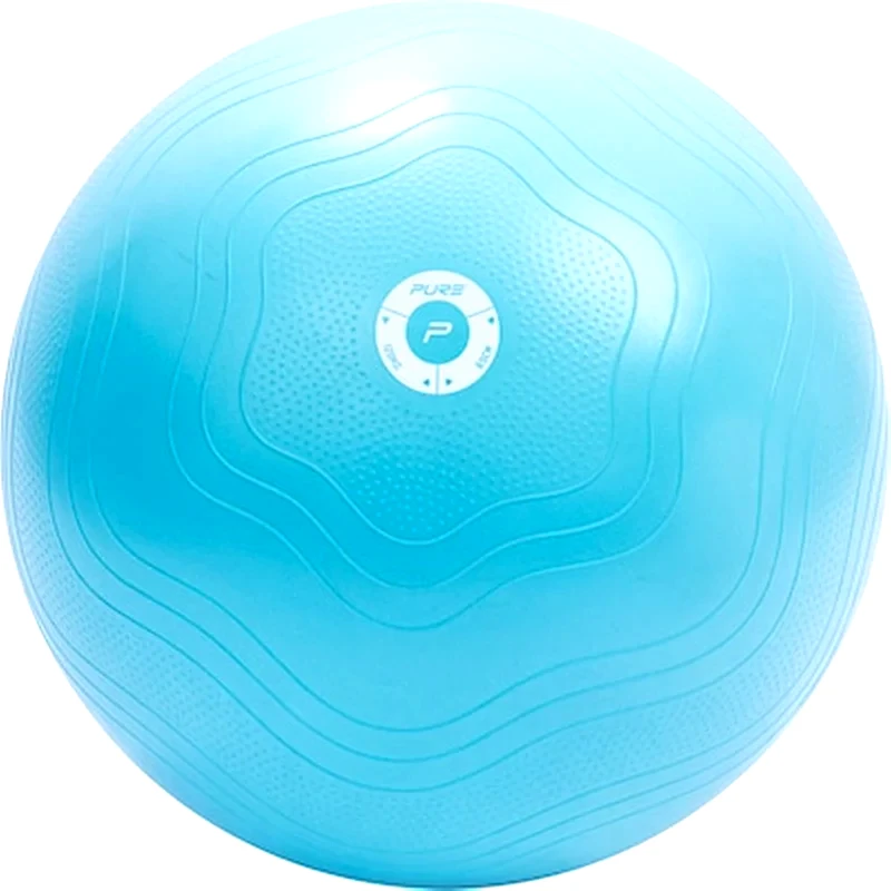 PURE2IMPROVE Μπάλα Γυμναστικής Pure2Improve Κατάλληλη για Pilates, Yoga 65 cm από PVC - Γαλάζιο