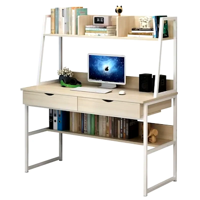 WOODWELL Γραφείο Βιβλιοθήκη Woodwell από Μελαμίνη 100x48cm - Φυσικο/Λευκό