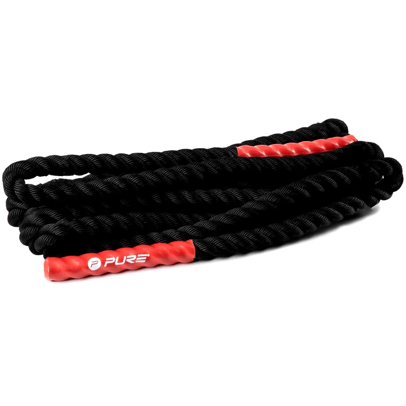 PURE2IMPROVE Σχοινάκι Crossfit Pure2Improve Battle Rope 1200 cm - Μαύρο