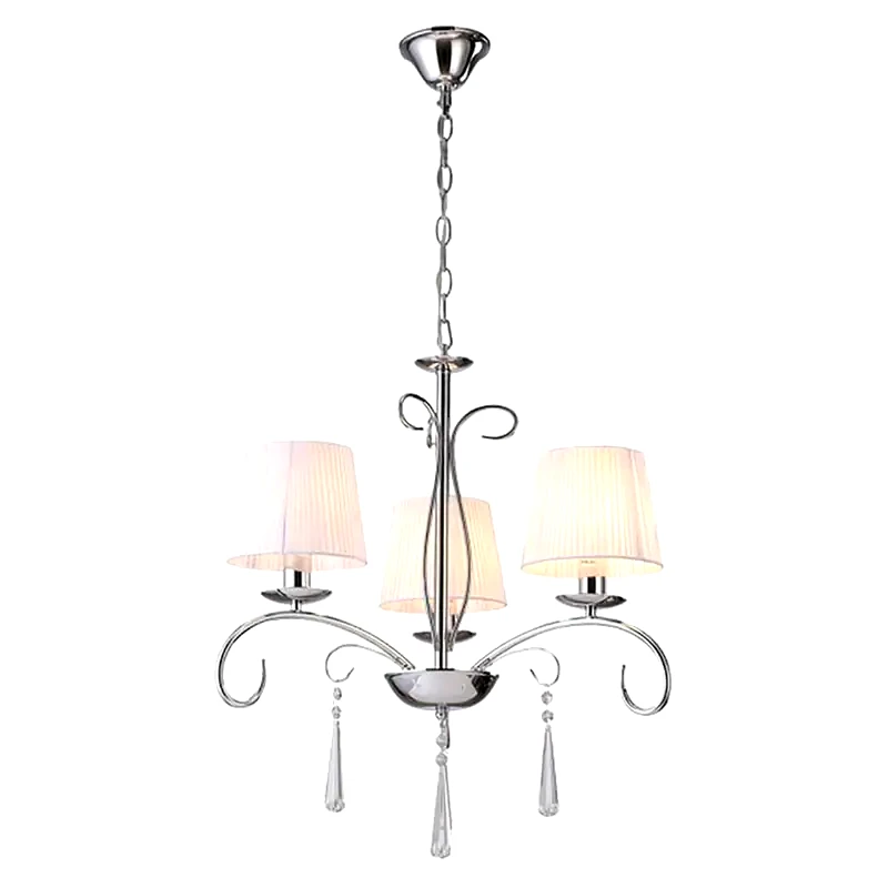 HOMELIGHTING Πολυέλαιος Οροφής Homelighting Flaren 77-8195 Μεταλλικός 61x61x58 cm - Χρώμιο/Λευκός