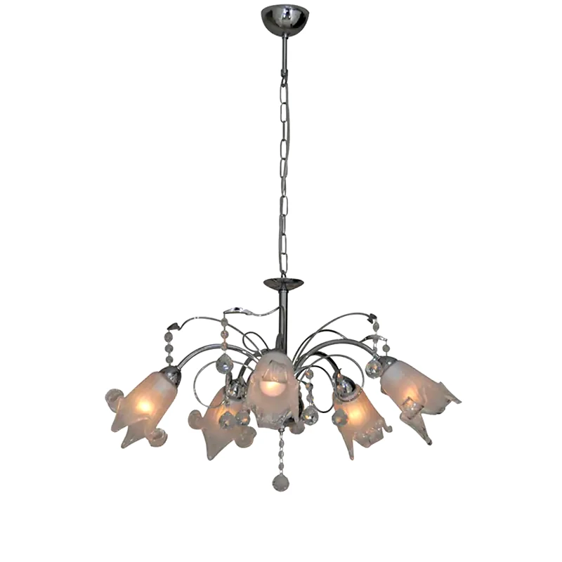 HOMELIGHTING Πολυέλαιος Οροφής Homelighting Memo 77-3364 Μεταλλικός 65x65x40 cm - Χρώμιο/Λευκός