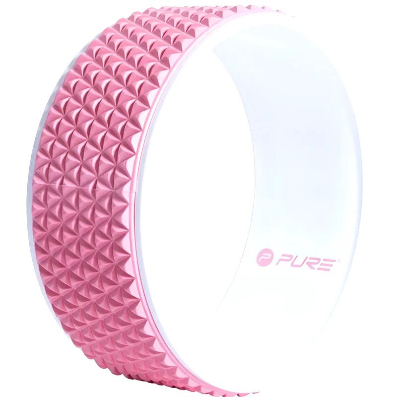 PURE2IMPROVE Yoga Wheel Pure2Improve 34 cm - Ροζ / Λευκό