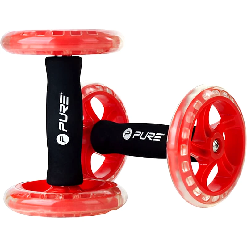 PURE2IMPROVE Ρόδες Κοιλιακών Pure2Improve Core Training Wheels 2 Τμχ - Μαύρο/ Κόκκινο