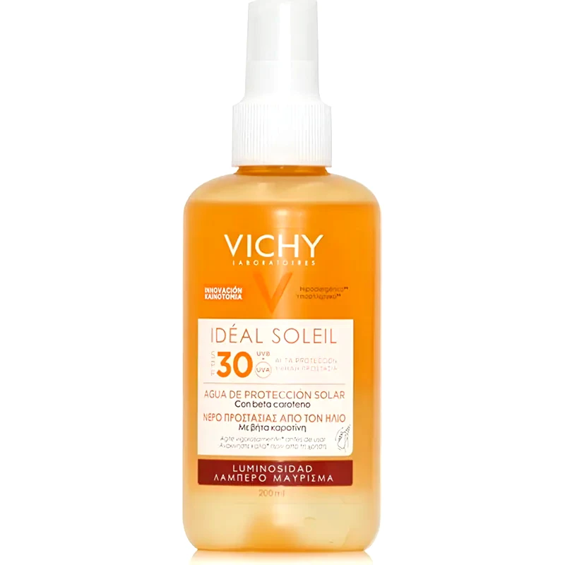 VICHY Αντηλιακό Νερό Μαυρίσματος Vichy Ideal Soleil Για Πρόσωπο και Σώμα SPF30 200ml