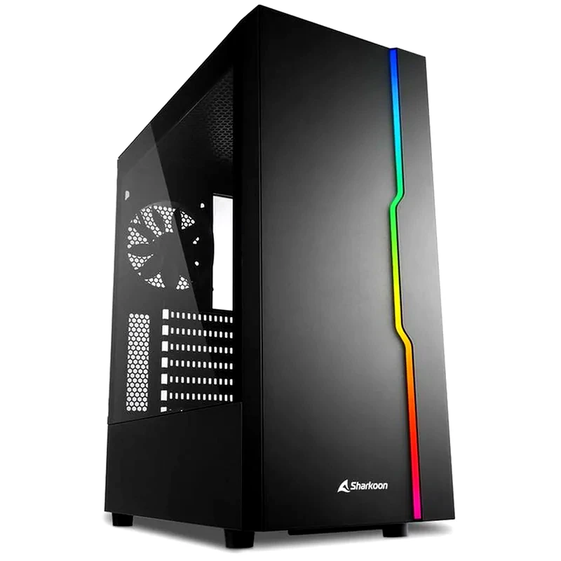 SHARKOON Κουτί Desktop Sharkoon RGB Slider Midi Tower - Μαύρο