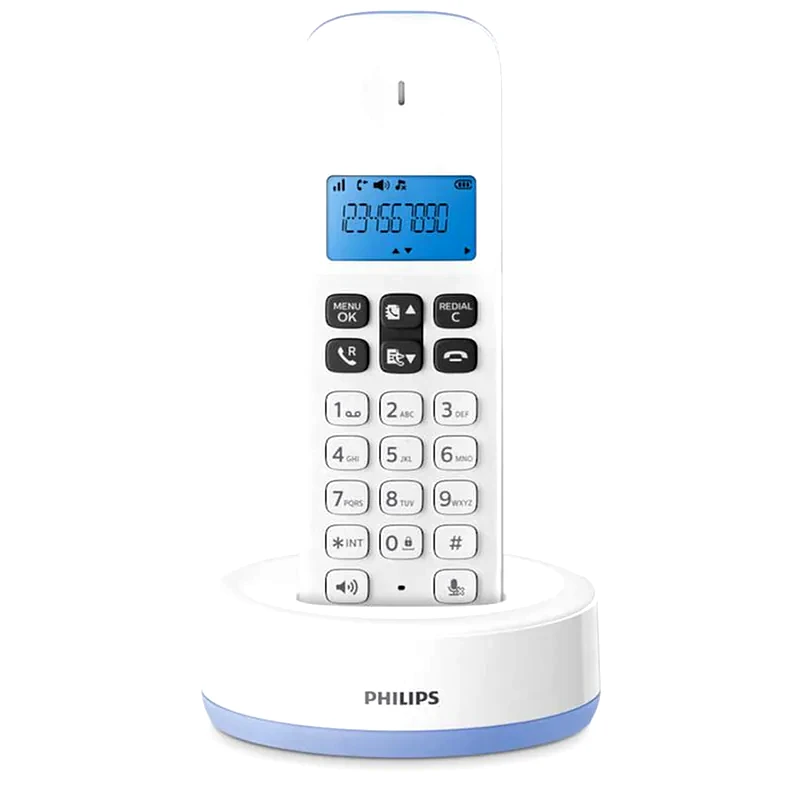 PHILIPS Ασύρματο Τηλέφωνο Philips D1611S/GRS - Γαλάζιο